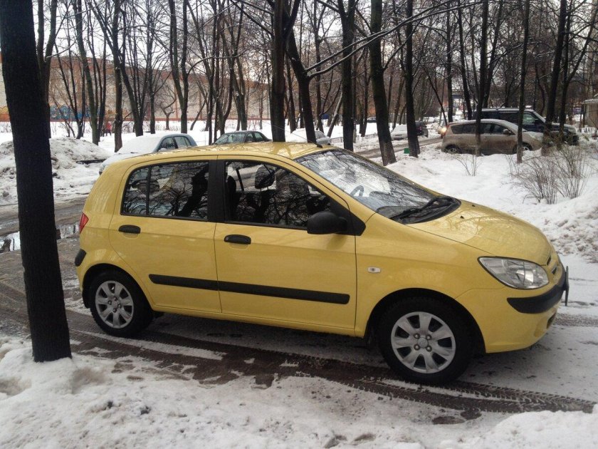 Hyundai Getz желтый