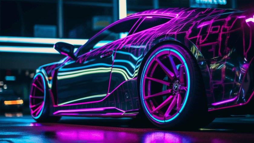 Фото авто неон