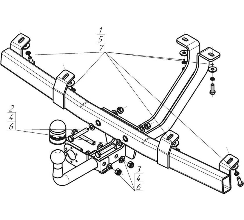 Фаркоп на Шевроле ниву Босал 1223-an