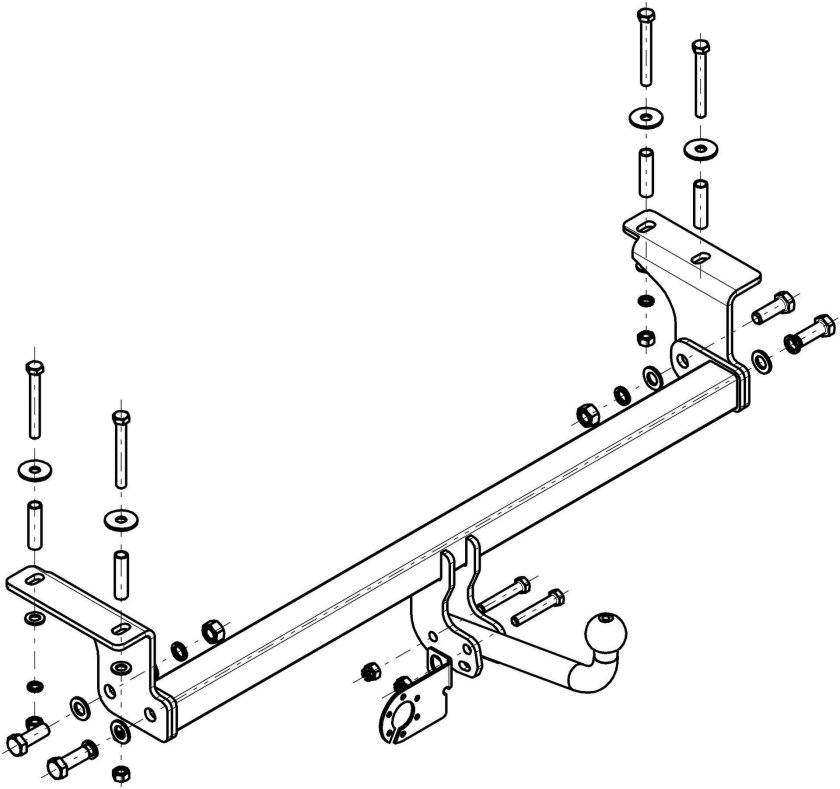 Фаркоп на Chevrolet lanos 9410