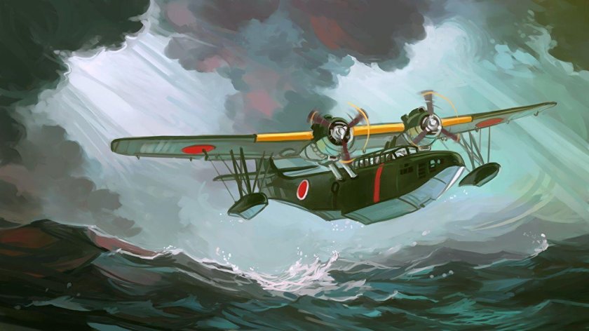 Японский гидросамолет f1m2