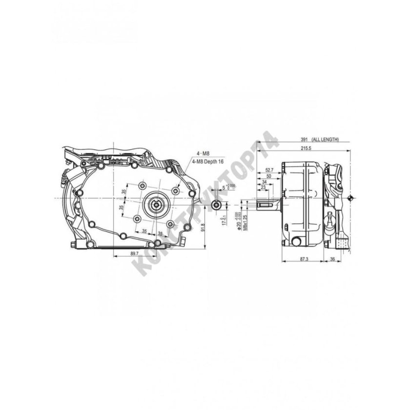Lifan f168 с редуктором чертеж