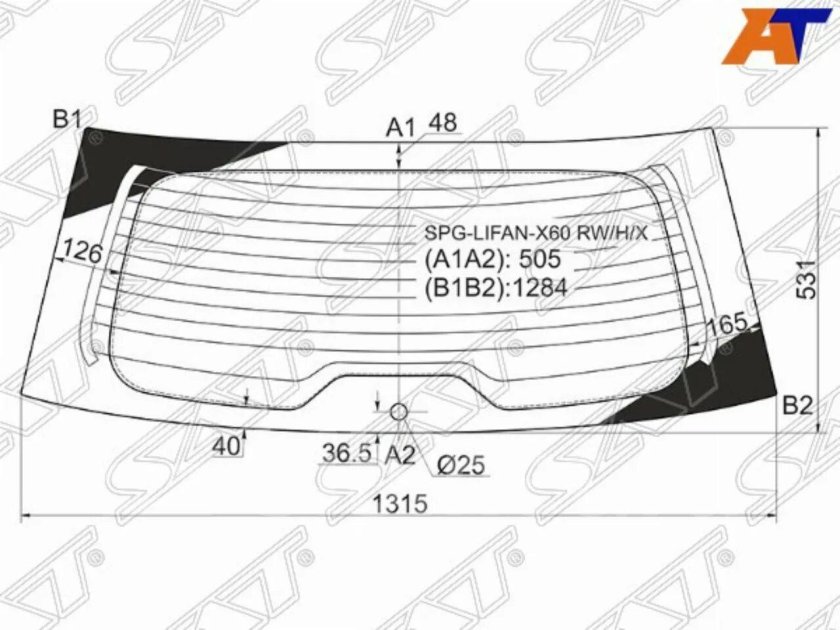 Стекло лобовое Lifan x60