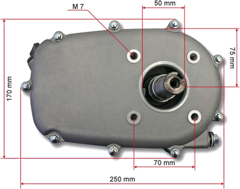 Редуктор 168f-2r, 170fr (с автоматическим сцеплением 2:1, вал d20)
