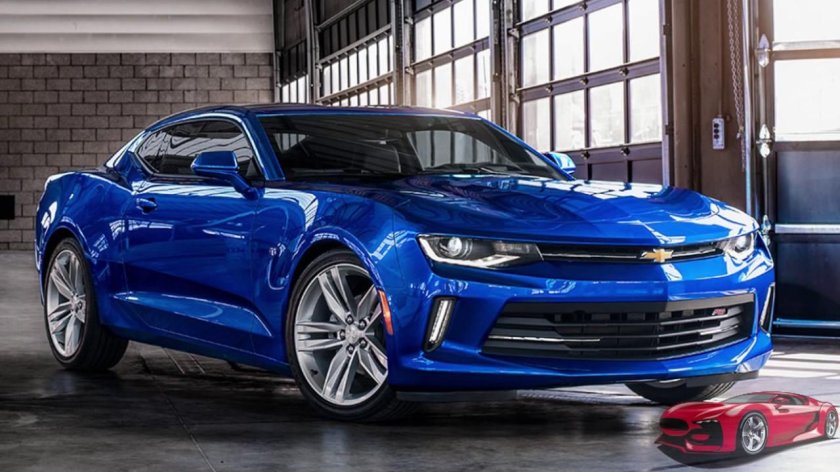 Шевроле Камаро 2018 синий