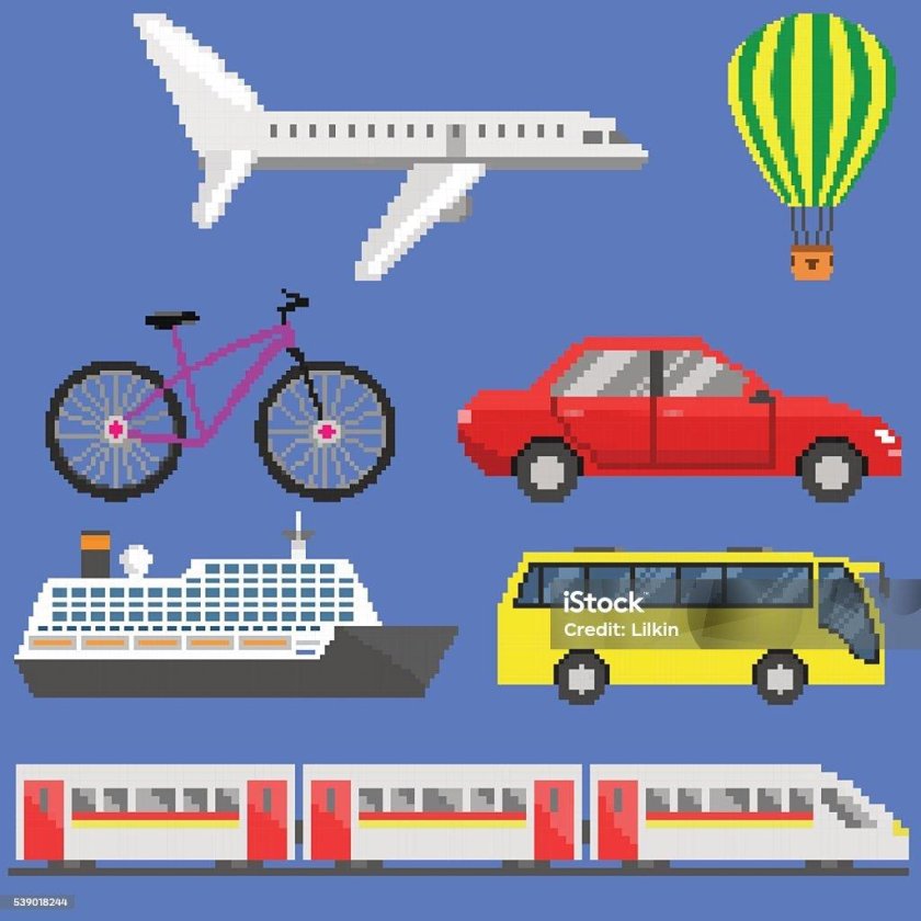 Пиксельные транспорт