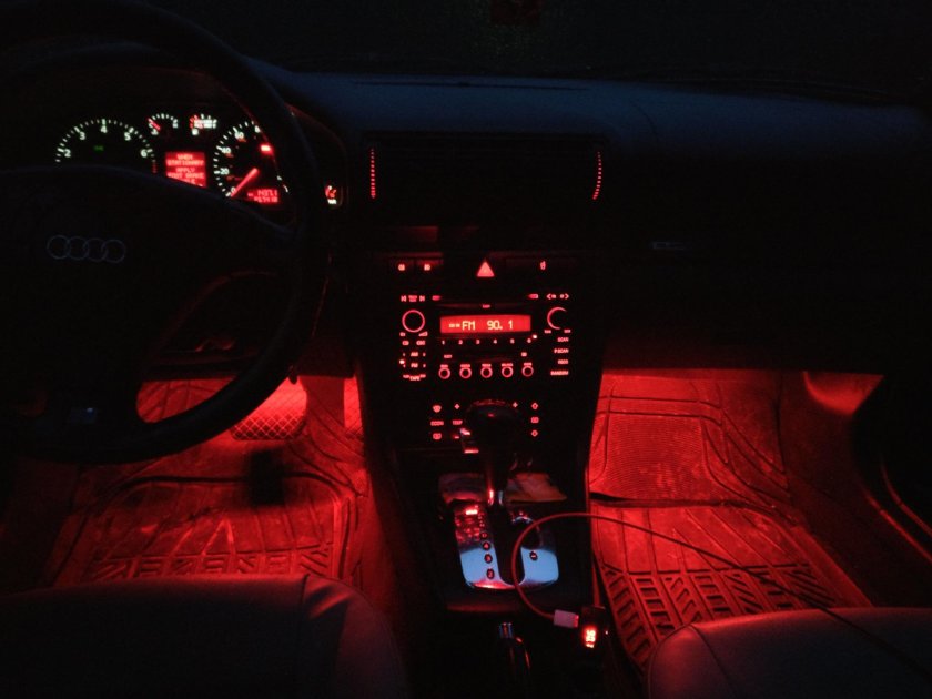 Подсветка салона Ауди а4 б6