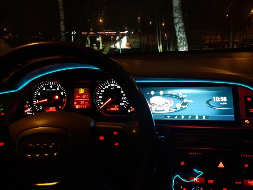 Ауди а6 с6 салон ночью