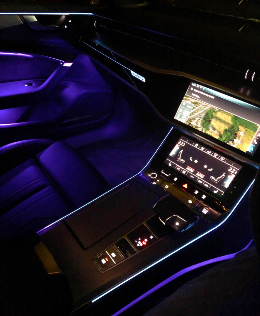 Подсветка салона Ауди а6 с8