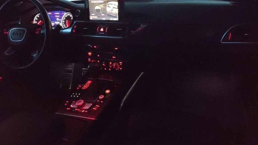 Контурная подсветка Audi a6 c7
