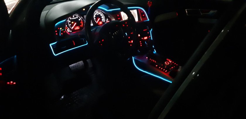 Контурная подсветка Ауди а6 с6