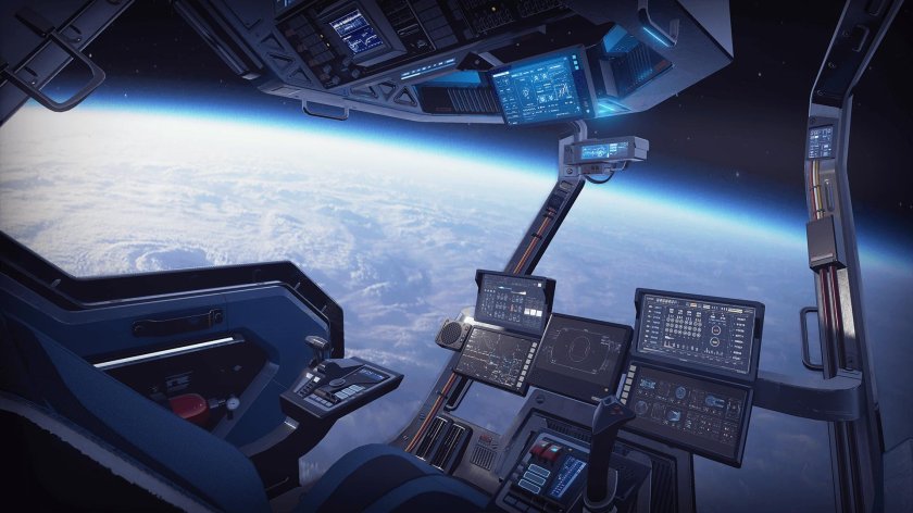Вид из кабины космического корабля
