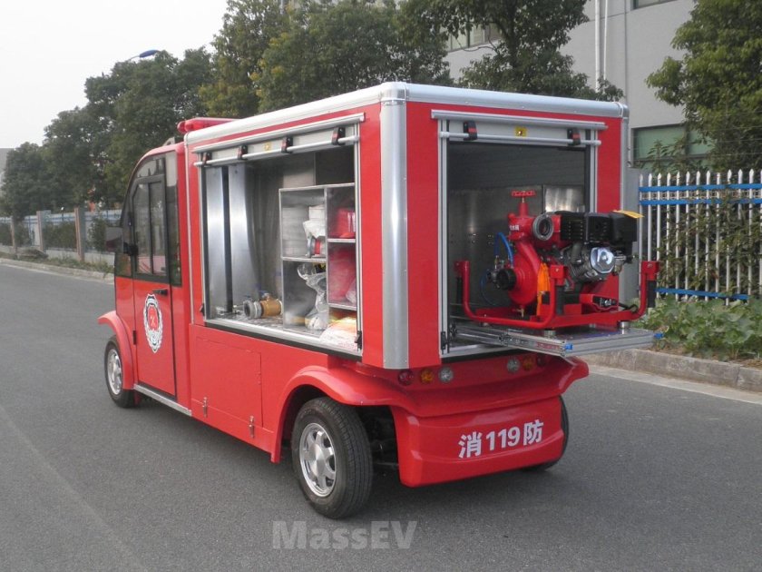 Электрокар пожарная машина