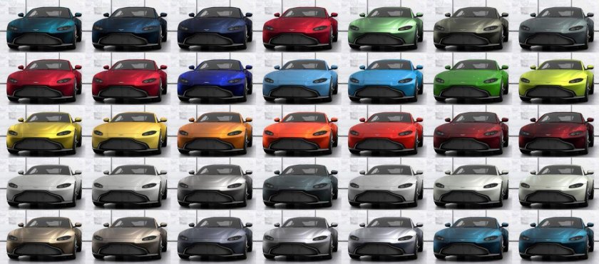 Цвета Астон Мартин