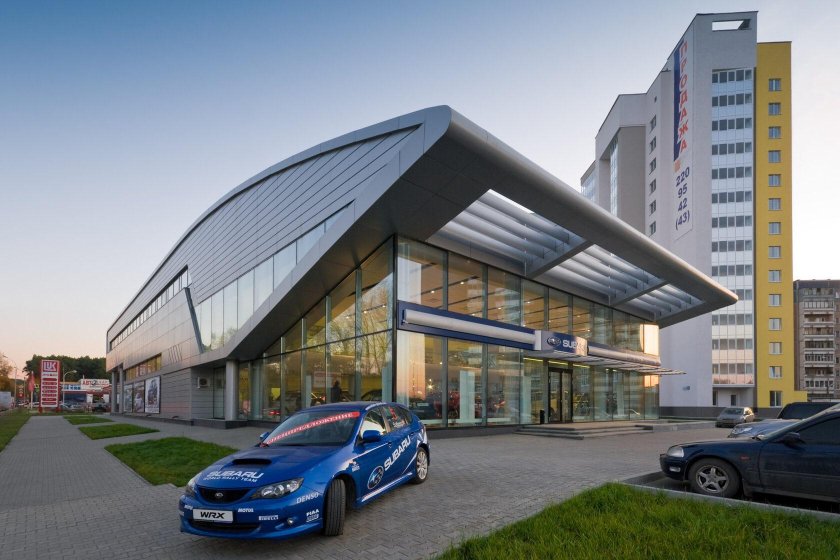 Проект здания автосалона