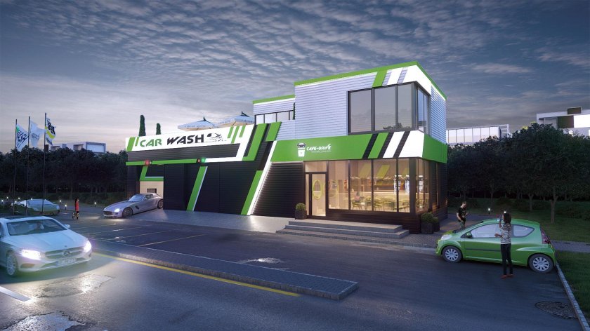 Фасады автомоек