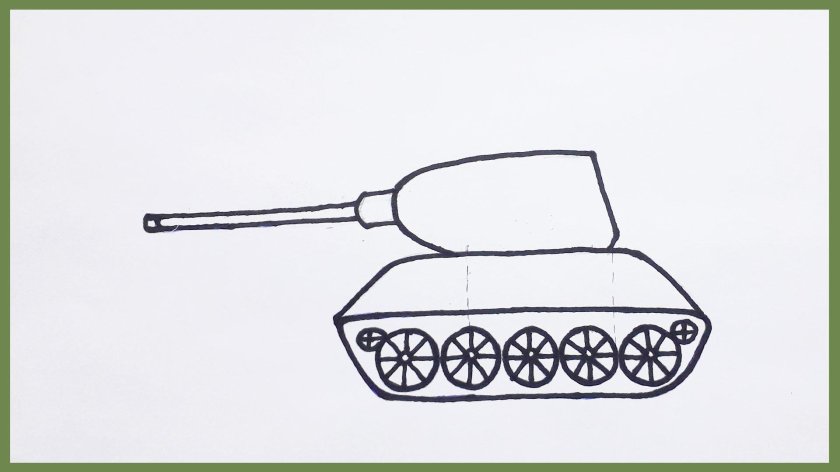 Поэтапное рисование танка в подготовительной группе