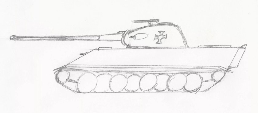 Танк рисунок