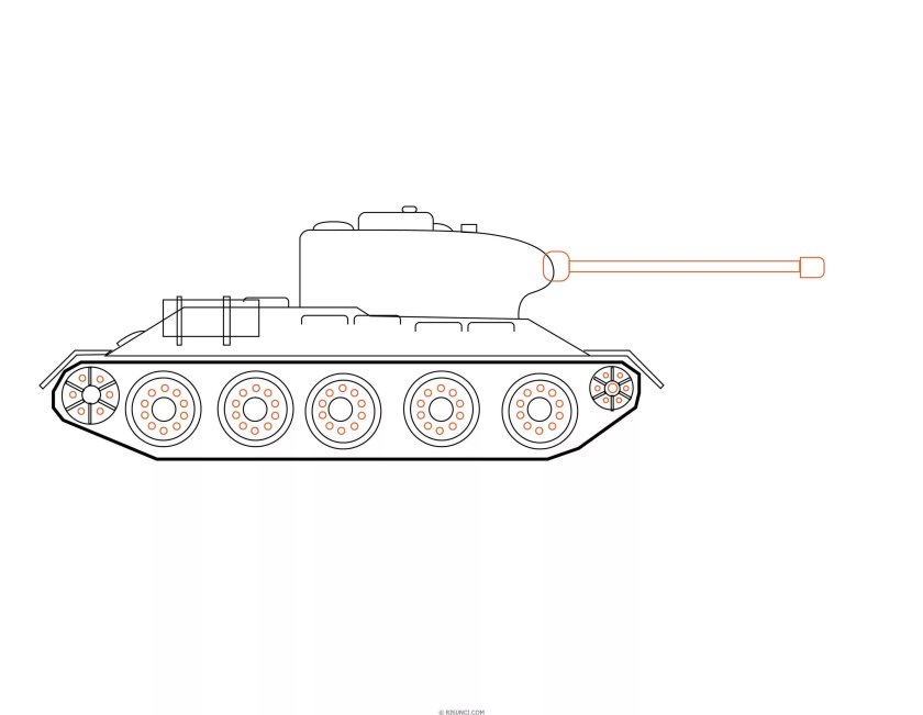 Т 34 для срисовки сбоку
