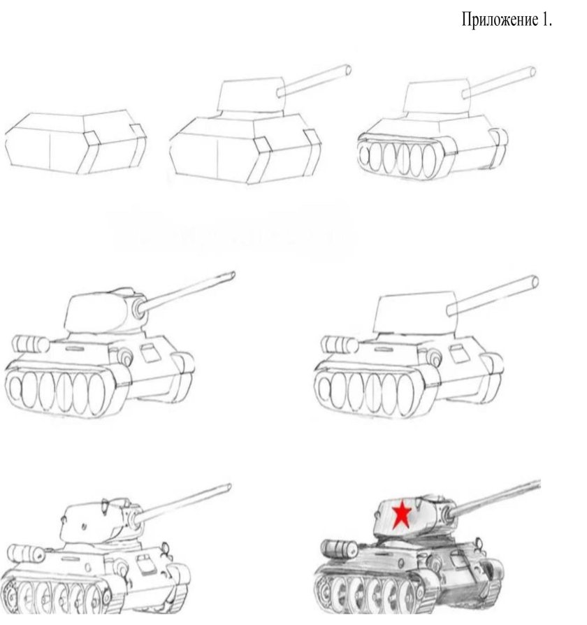 Нарисовать объемный танк