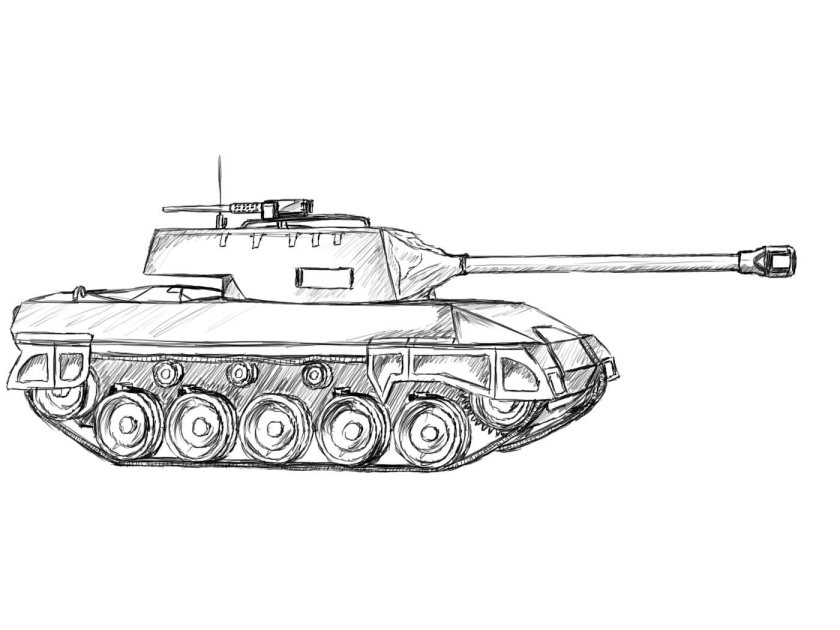 Танк т-34 85 рисунок