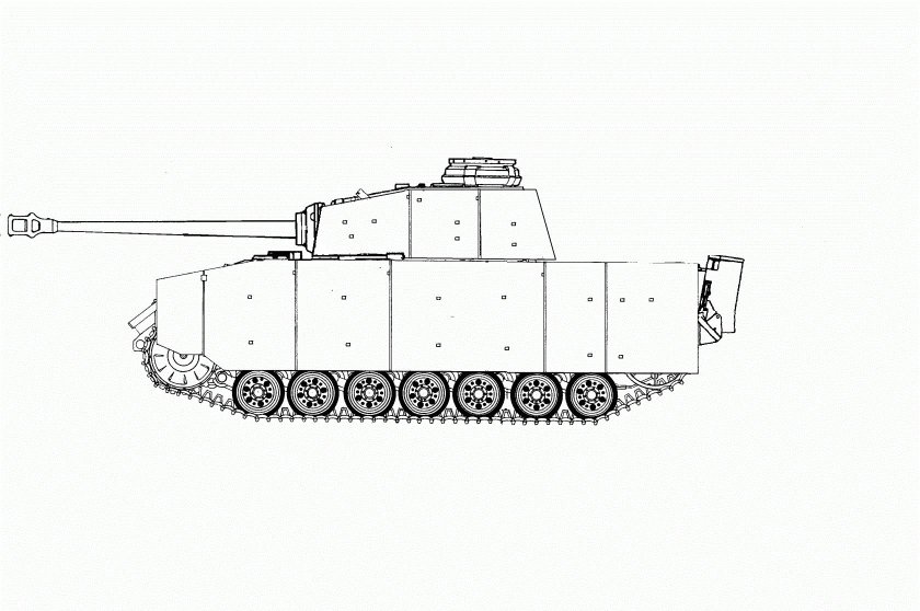 Белый тигр танк сбоку