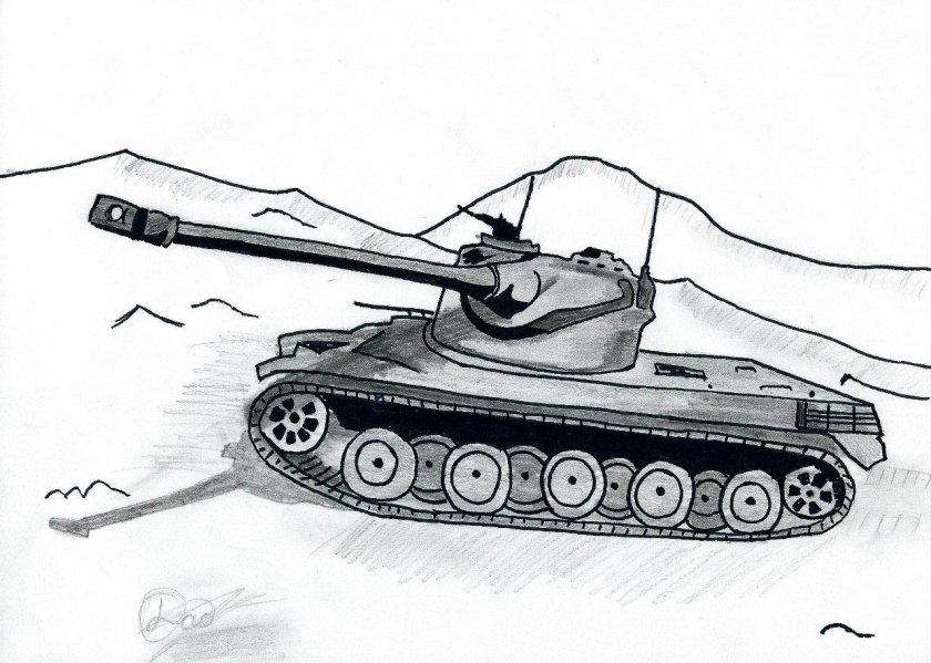 Танк рисунок