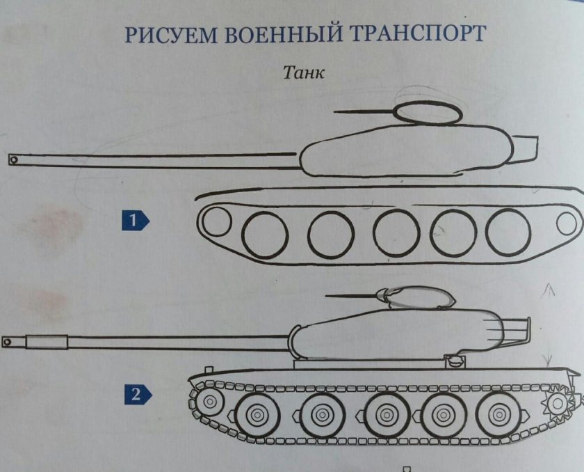 Нарисовать танк спереди