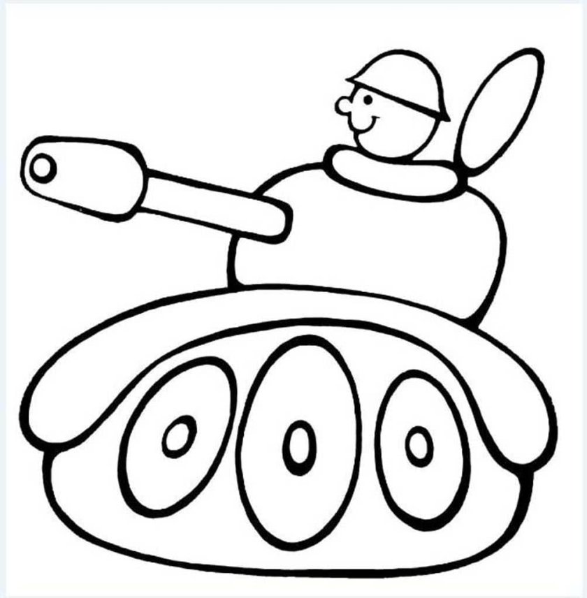 Раскраска танк