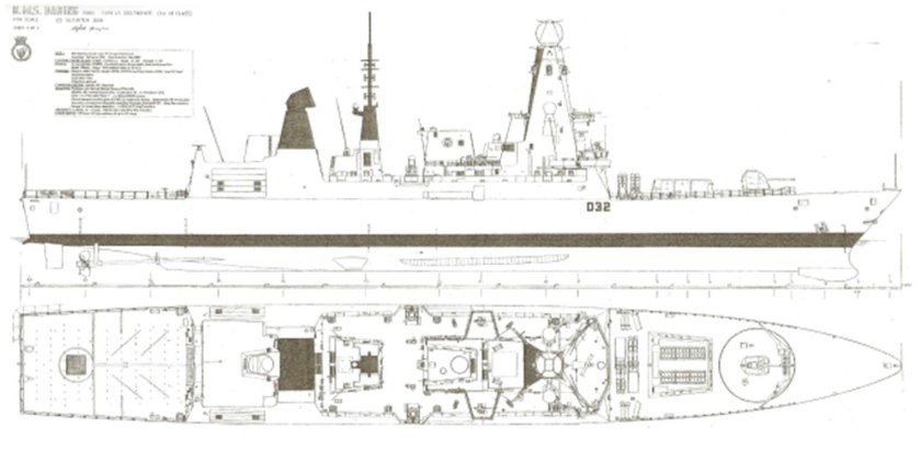 Чертежи эсминца Тип 45 Дэринг