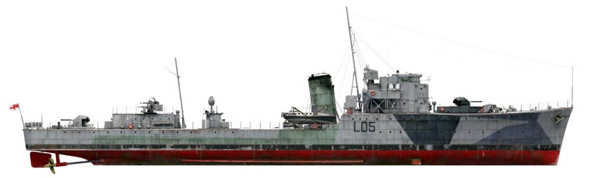 Эсминец силуэт