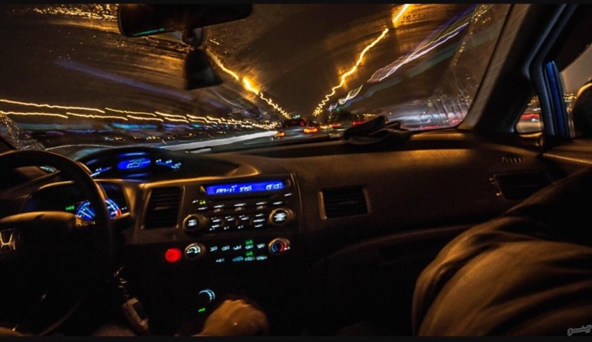 Honda Civic салон ночью