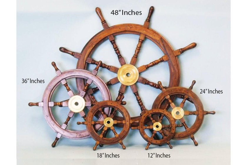 Штурвал деревянный