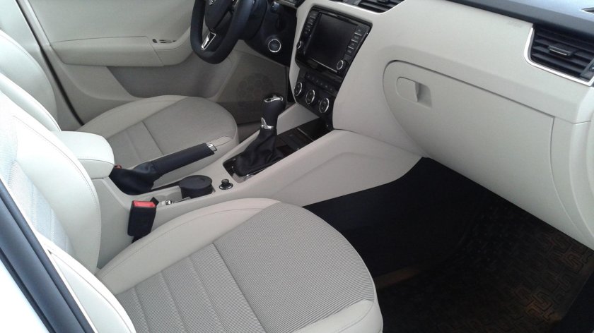 Шкода Октавия а5 белый салон