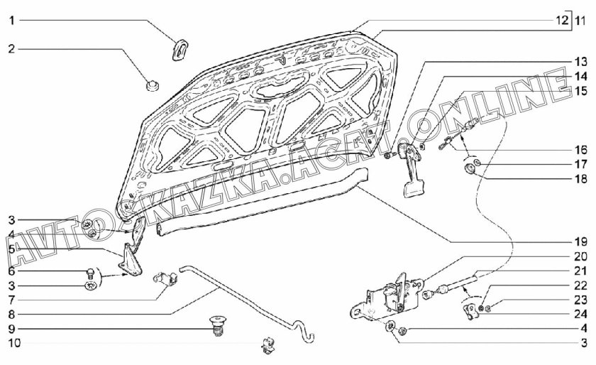Втулка упора капота 2190