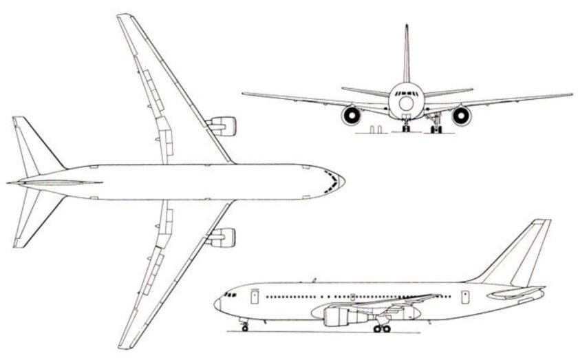 Схема самолета Боинг 767