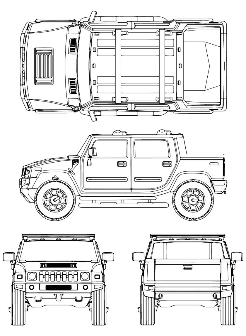 Хаммер н2 чертежи