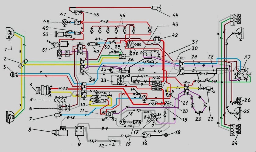 Электрооборудование проводка трактора т40