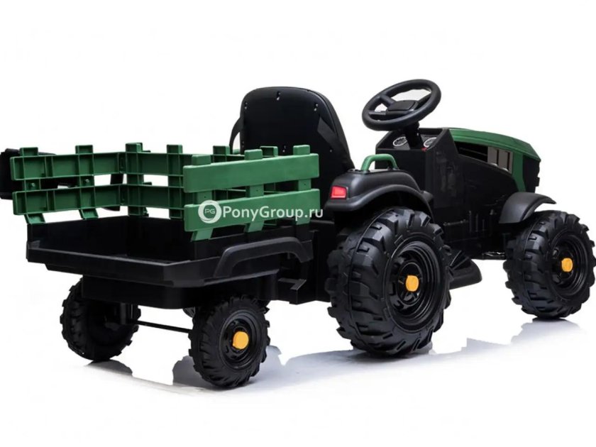Детский электротрактор с прицепом