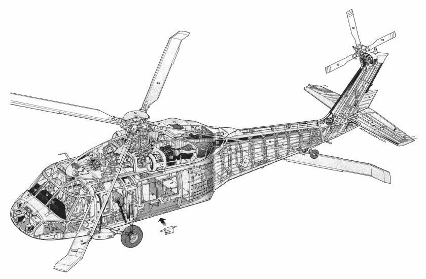 Sikorsky uh-60 Black Hawk вертолет