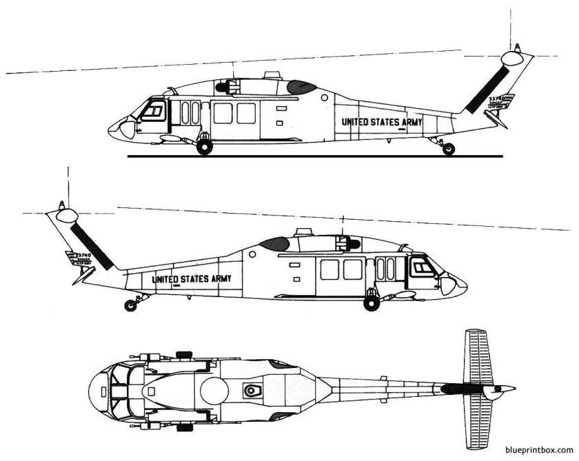 Вертолёт uh-60 Black Hawk чертежи