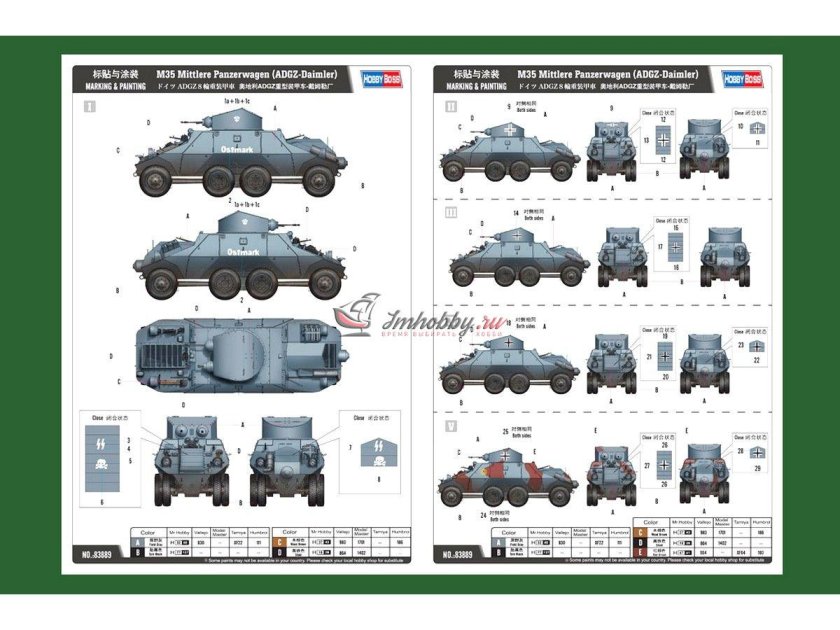 БТР m35 mittlere Panzerwagen (ADGZ-Daimler) 1/35 Hobby Boss, 1/35