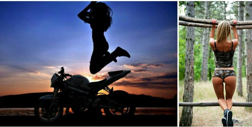 Девушка на мотоцикле