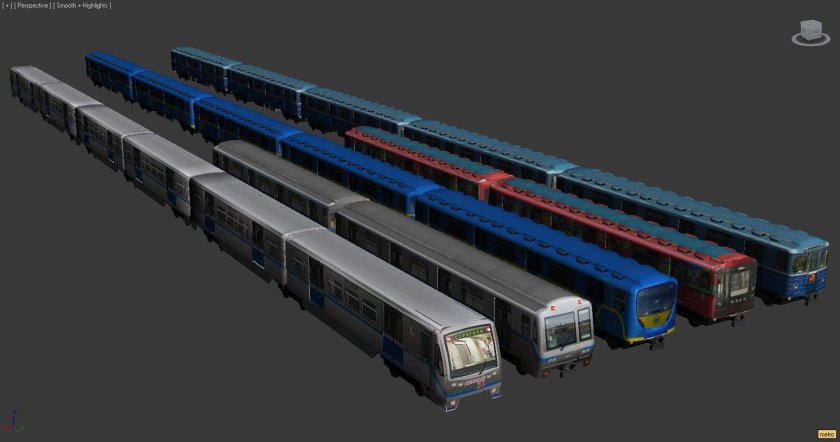 Метровагон Русич 3ds модель