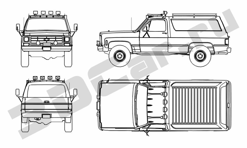 Chevrolet Blazer k5 чертежи