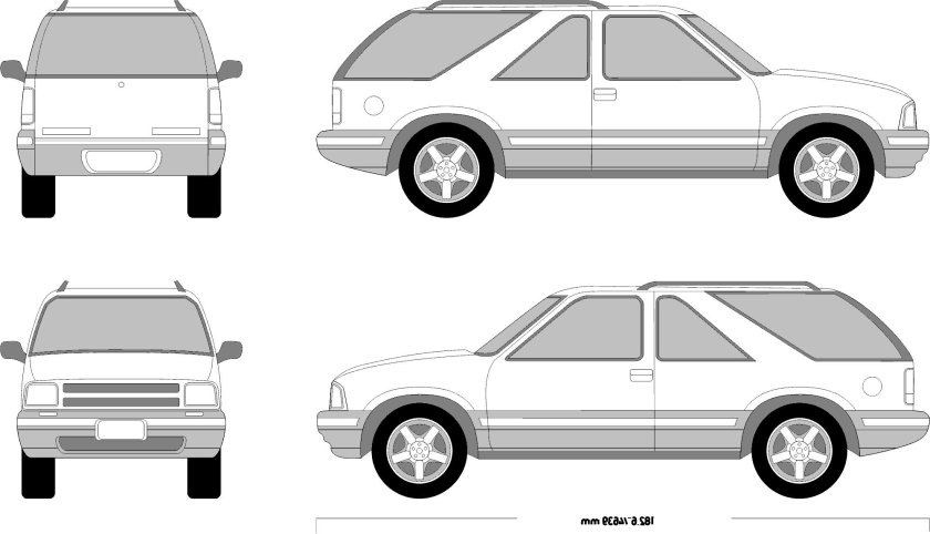 Шевроле блейзер габариты