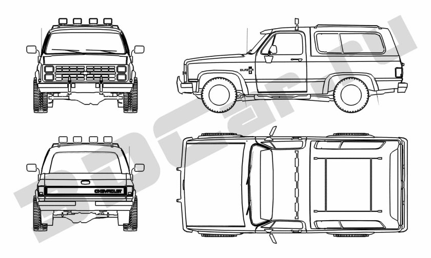 Chevrolet Blazer k5 чертежи
