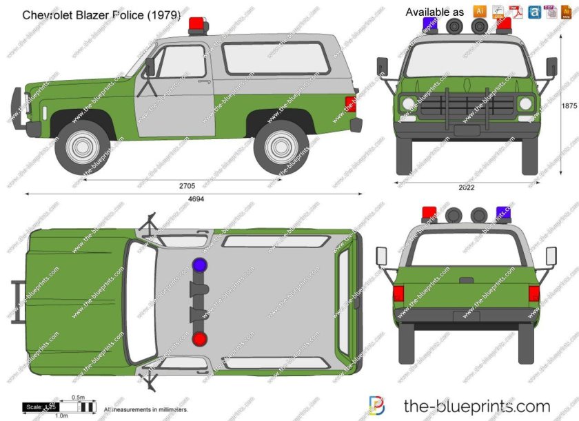 Chevrolet Blazer k5 чертежи