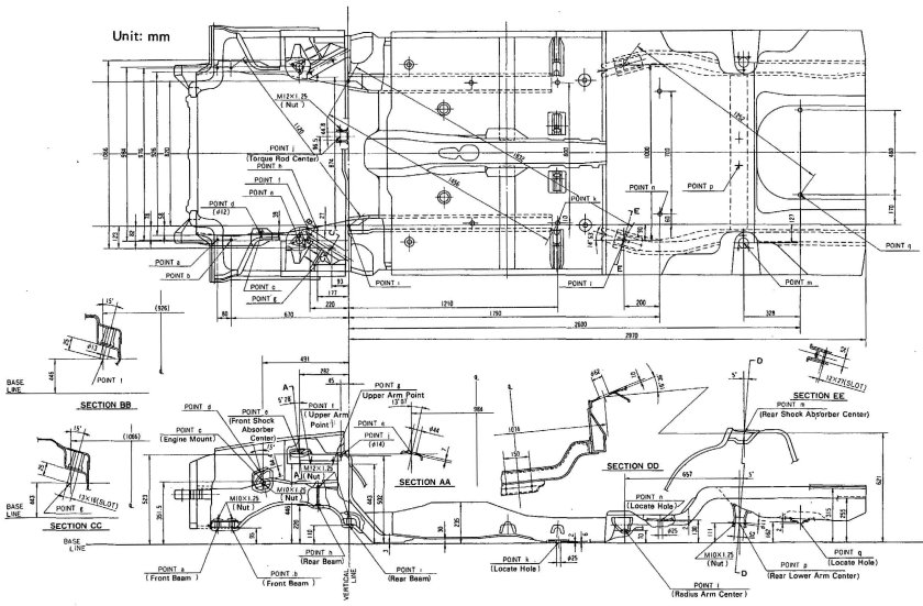 Honda Prelude 5 чертеж