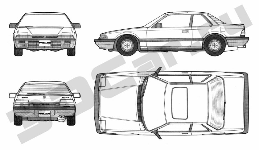 Honda Accord 1998 чертеж